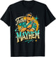 Father's Day Father of Mayhem Funny Dad Matching Family T-Shirt - T-Shirt | Black