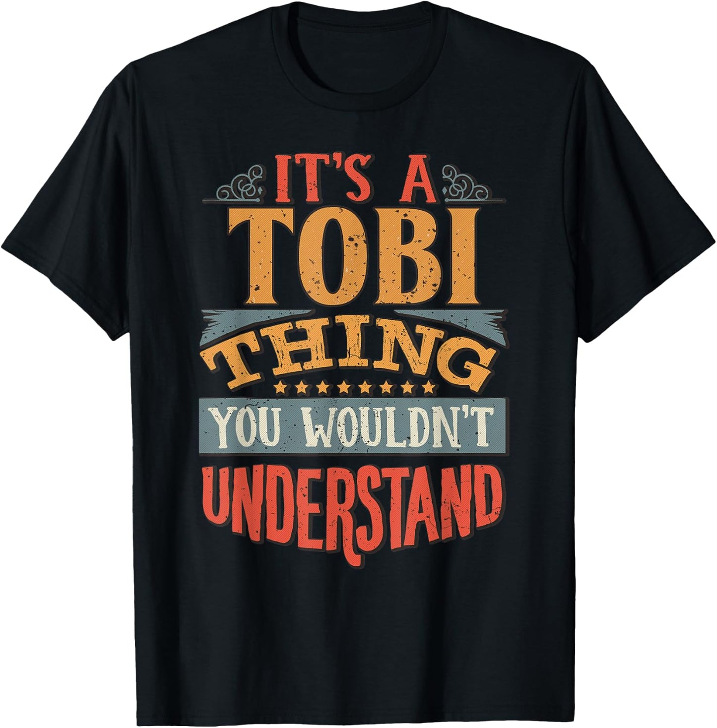 Tobi Name T-Shirt - T-Shirt | Black