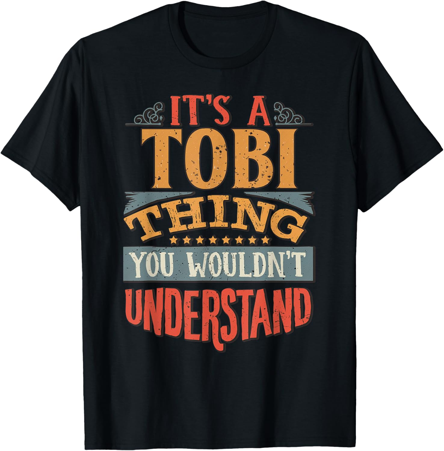 Tobi Name T-Shirt - T-Shirt | Black