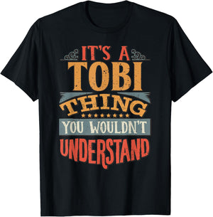 Tobi Name T-Shirt - T-Shirt | Black