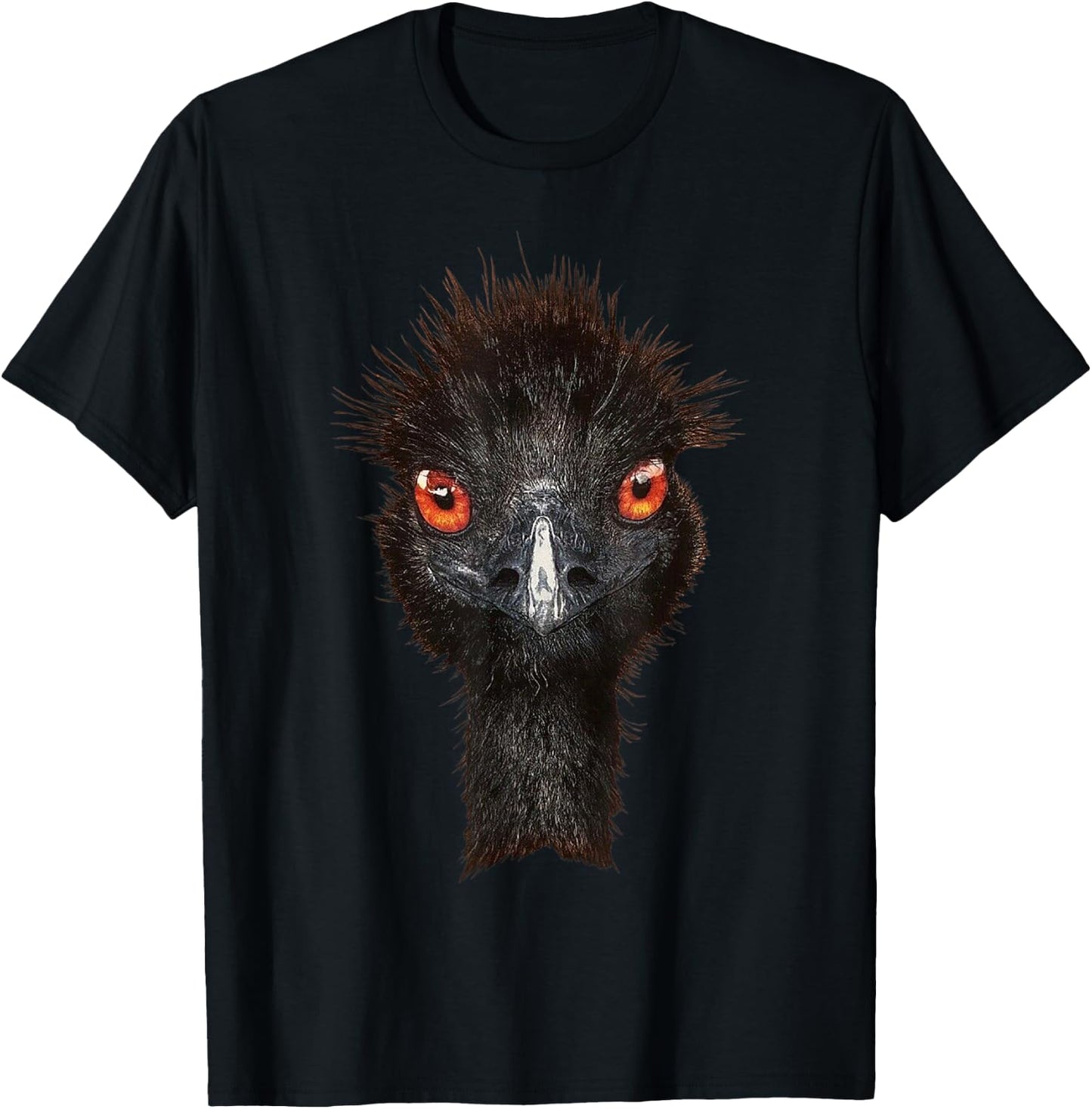 Funny Emu Bird - Cool Emu Illustration T-Shirt - T-Shirt | Black