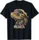 Rattlesnake Snake - Patriotic 4th of July American Flag T-Shirt - T-Shirt | Black