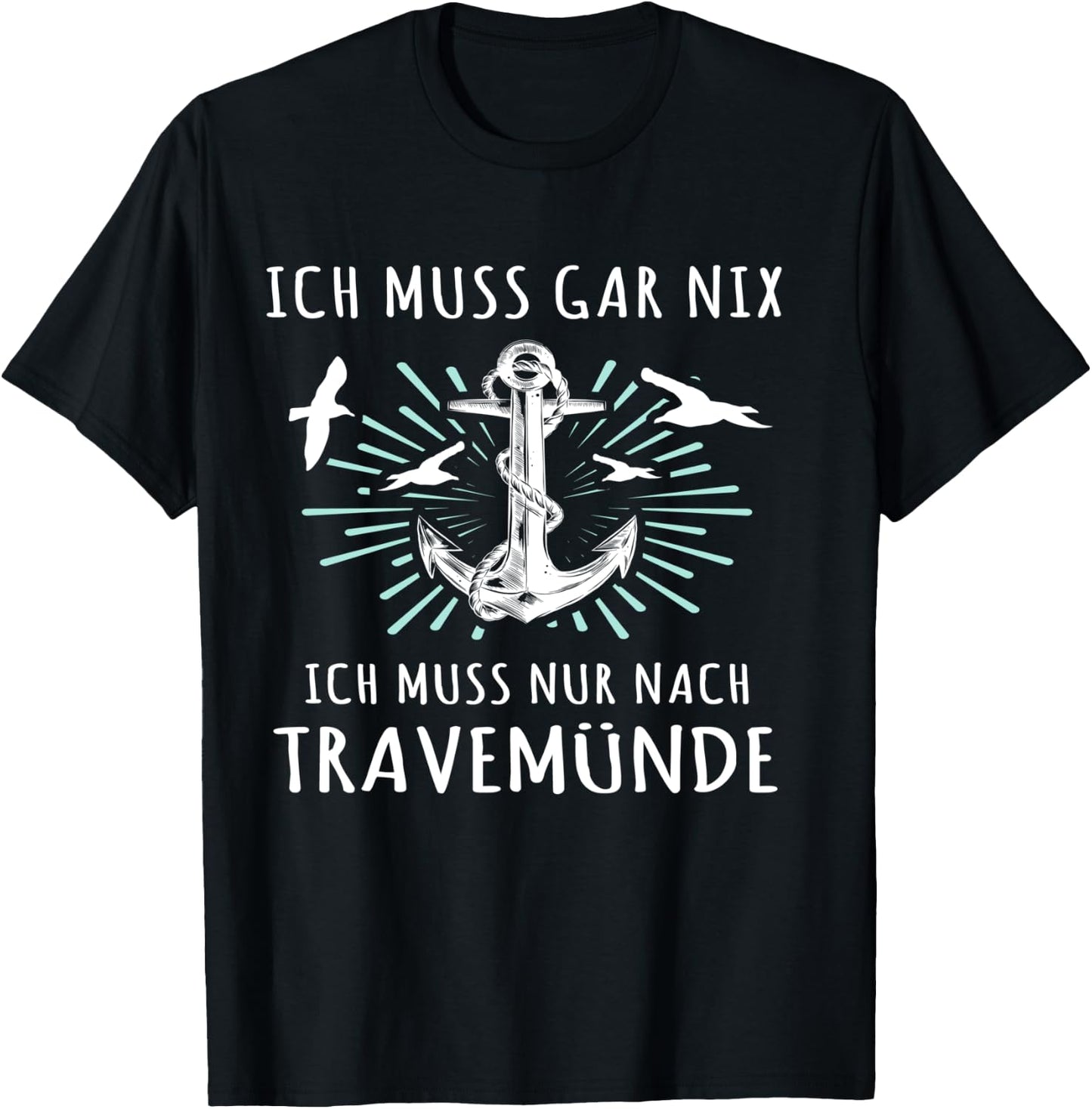 Travemünder Ostseeurlaub Sprüche Ostseeküste Travemünde Langarmshirt T-Shirt - T-Shirt | Black