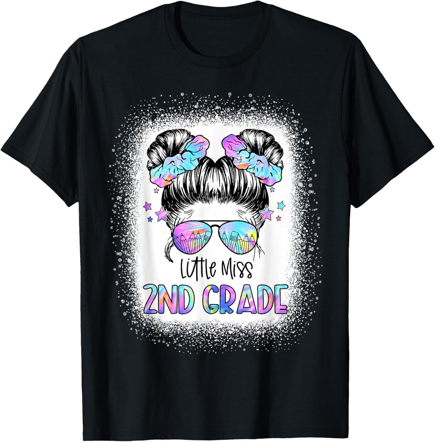 Little Miss 2nd Grade First Day Of School Second Grade Girls T-Shirt - T-Shirt | Black