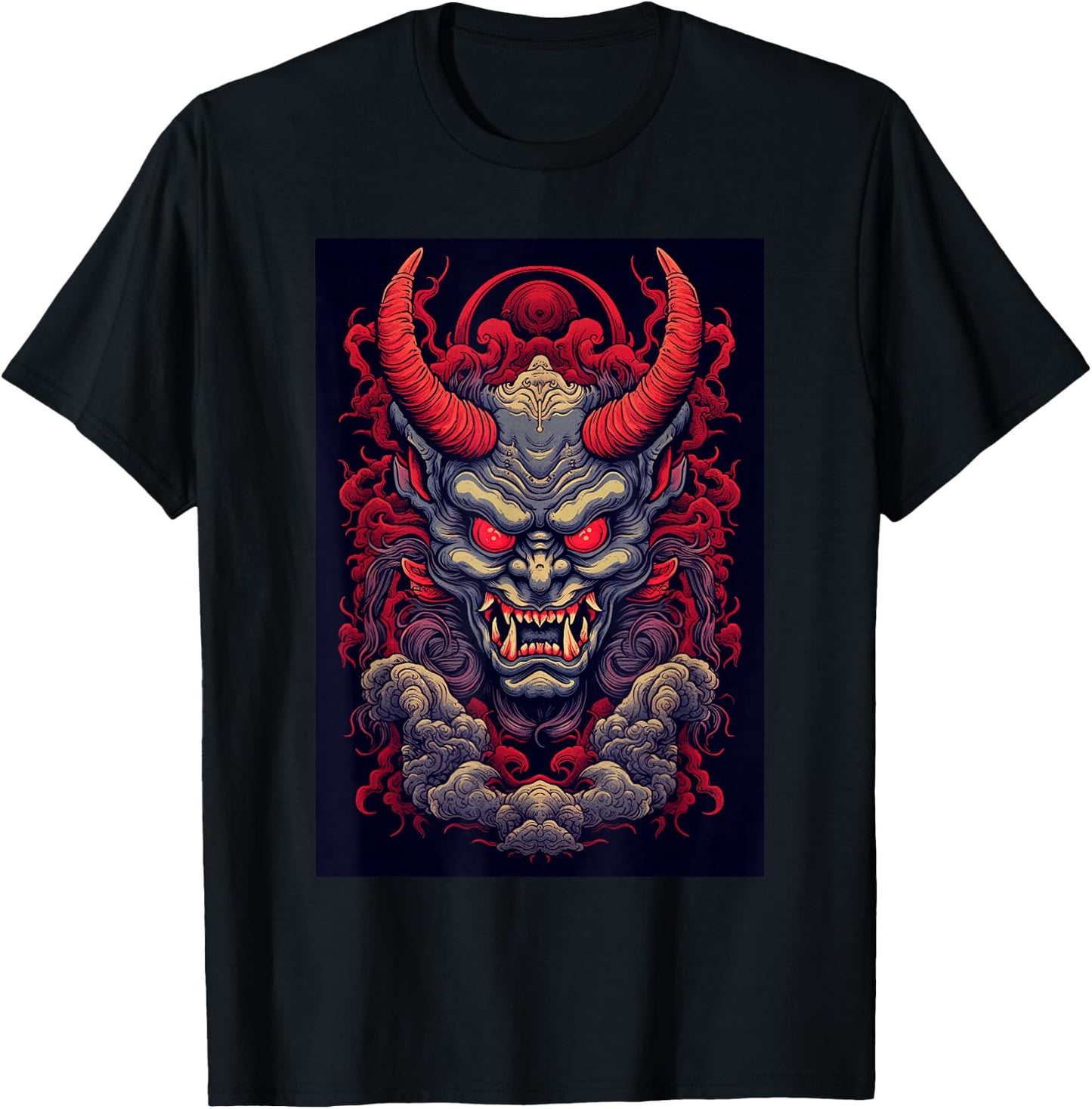 Oni Dämon Japanischer Teufel T-Shirt - T-Shirt | Black