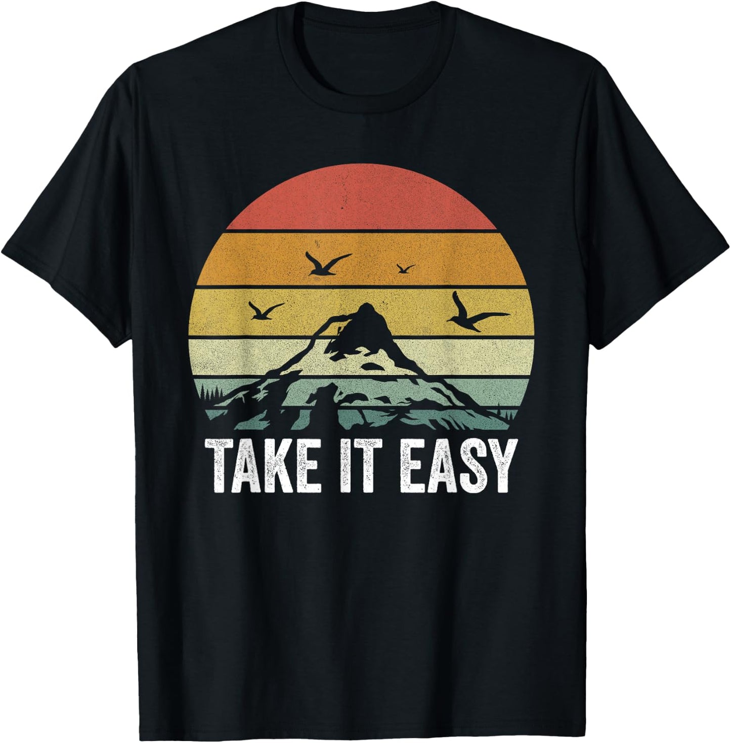 Retro Take It Easy Shirt Vintage Outdoors Camping T-Shirt - T-Shirt | Black