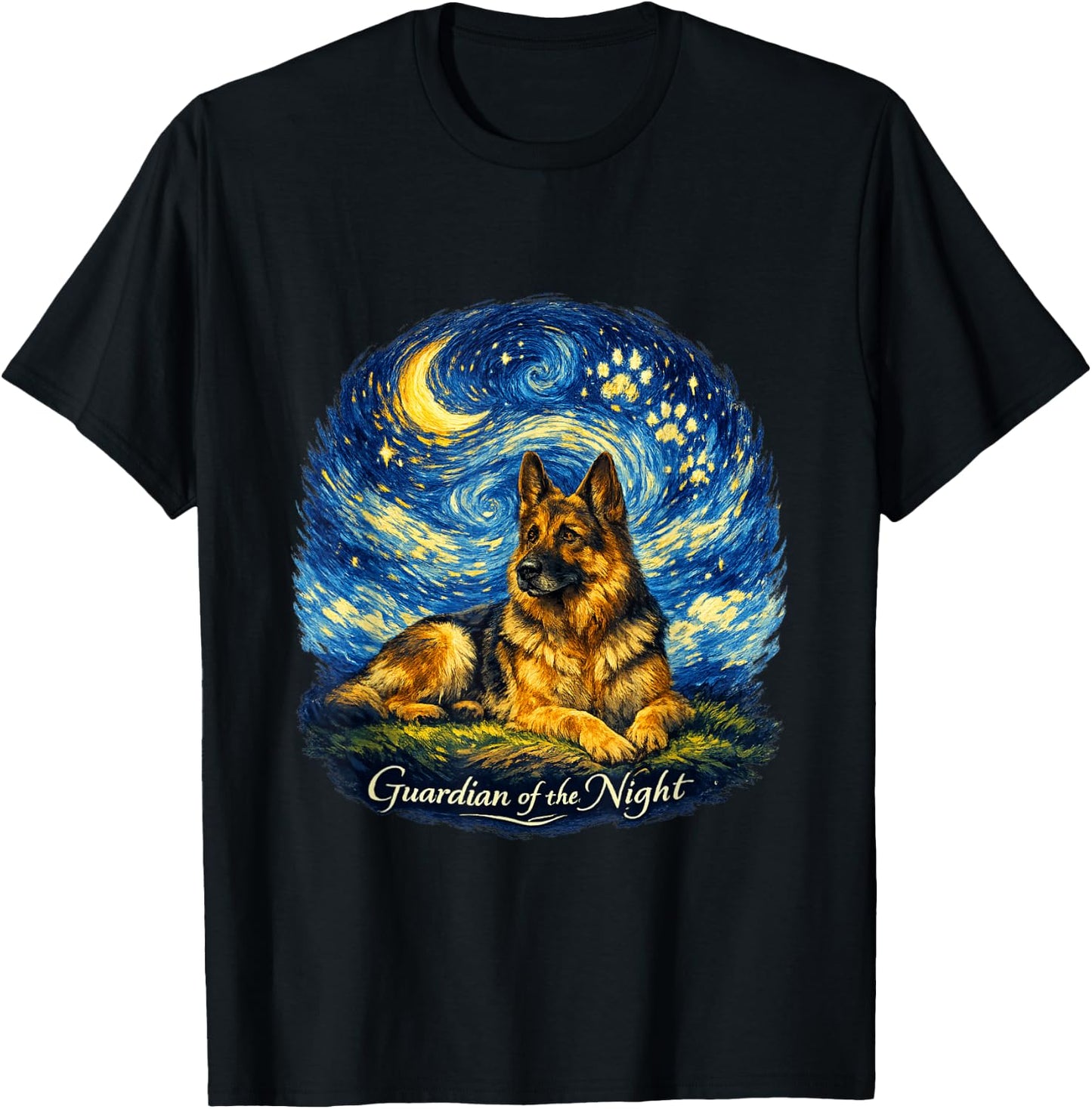 Starry Sky German Shepherd - German Shepherd Owner T-Shirt - T-Shirt | Black