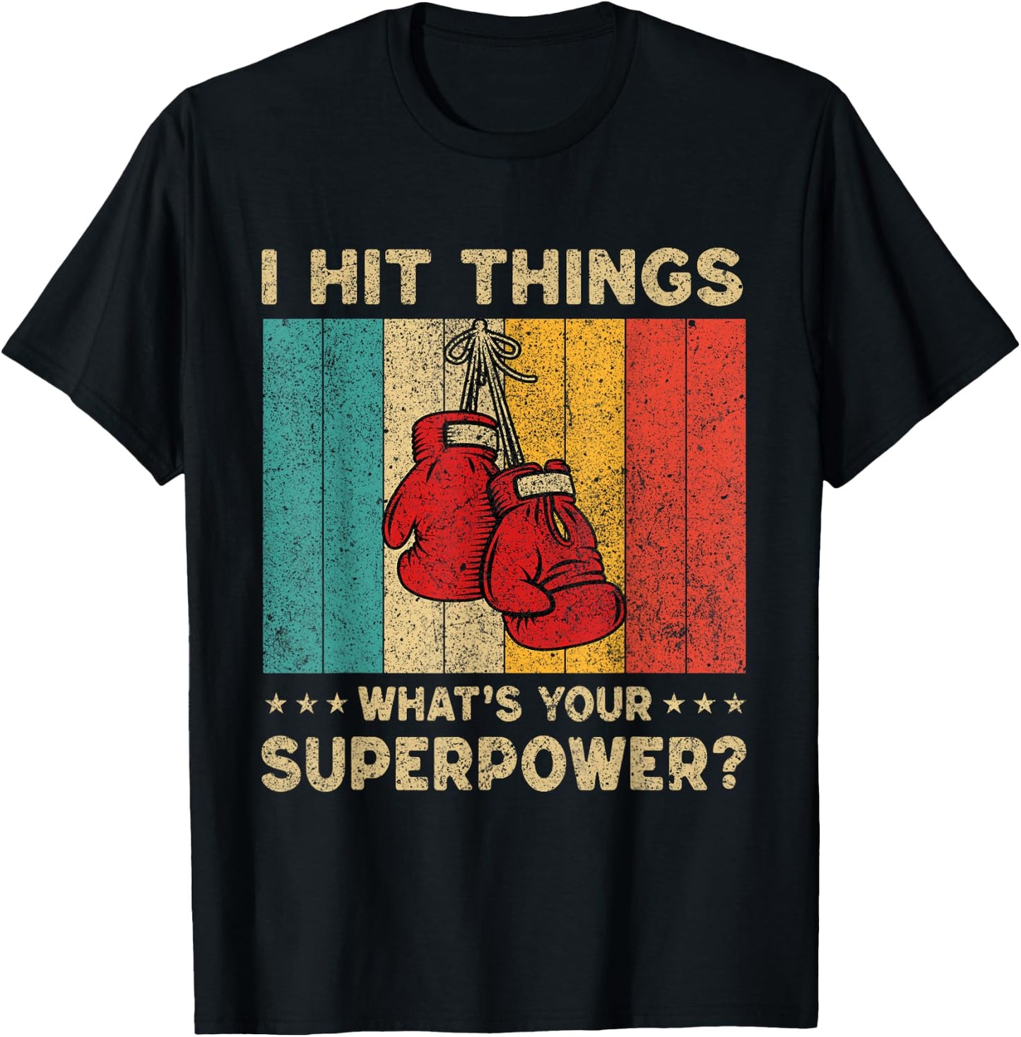 I Throw Punches Vintage Boxing Boxer T-Shirt - T-Shirt | Black