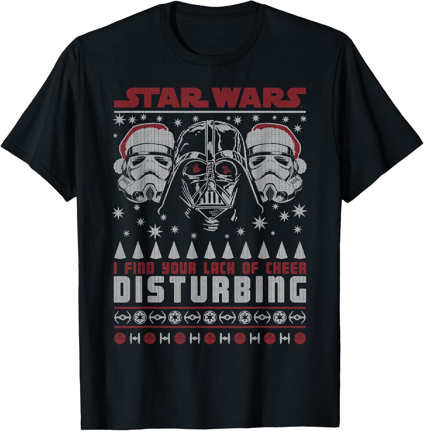 Star Wars Darth Vader Lack Of Cheer Ugly Christmas T-Shirt - T-Shirt | Black