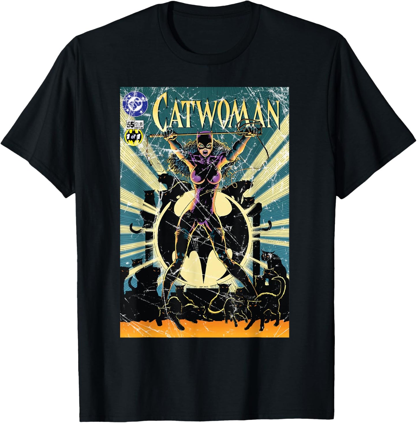 DC Catwoman Cover CW55 T-Shirt - T-Shirt | Black
