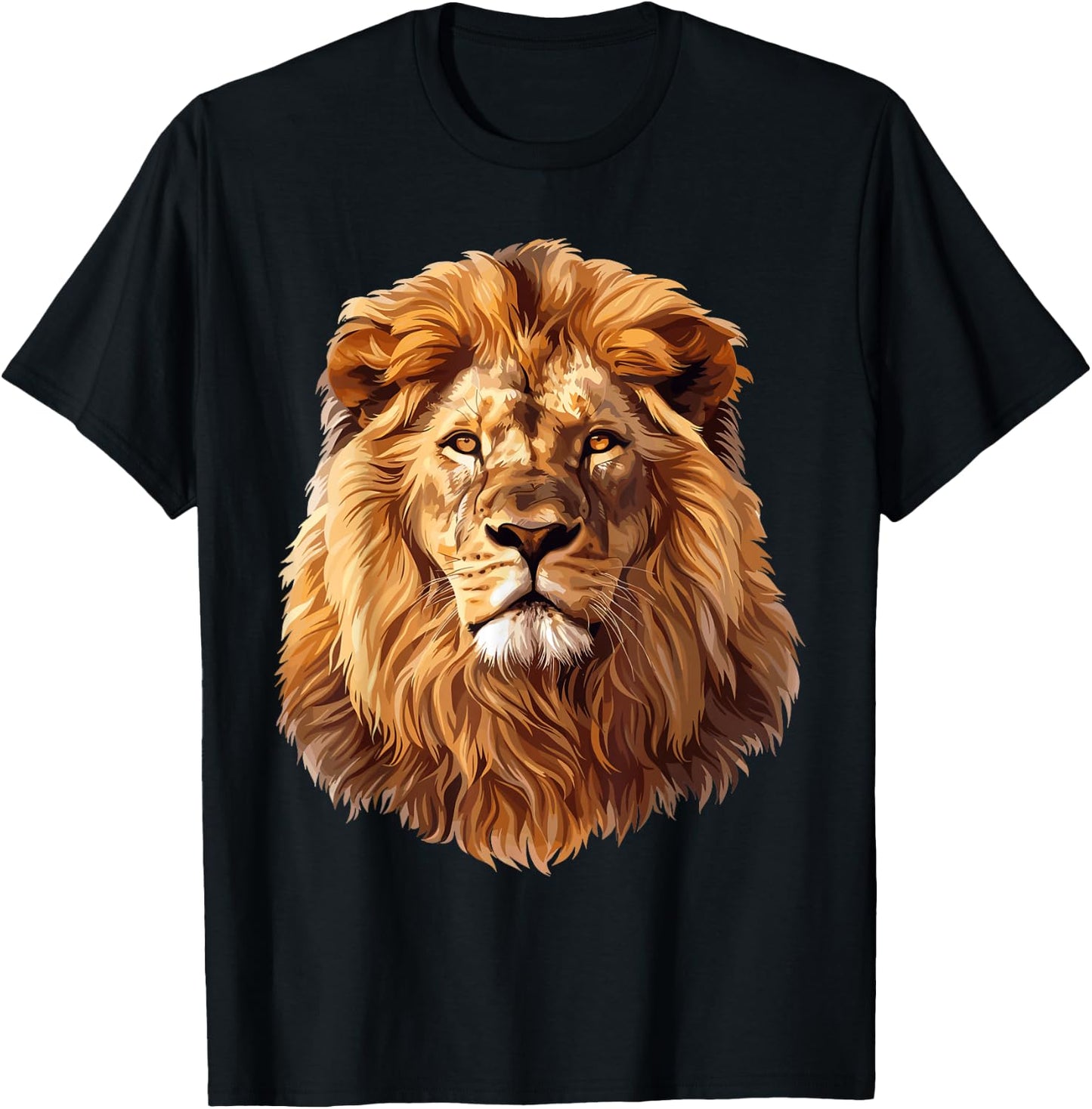 Lion , black T-Shirt - T-Shirt | Black