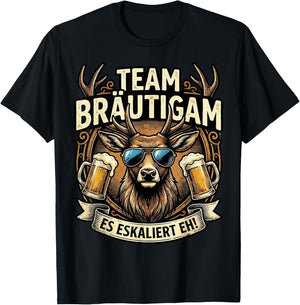 Junggesellenabschied Männer Polterabend Poltern JGA T-Shirt - T-Shirt | Black