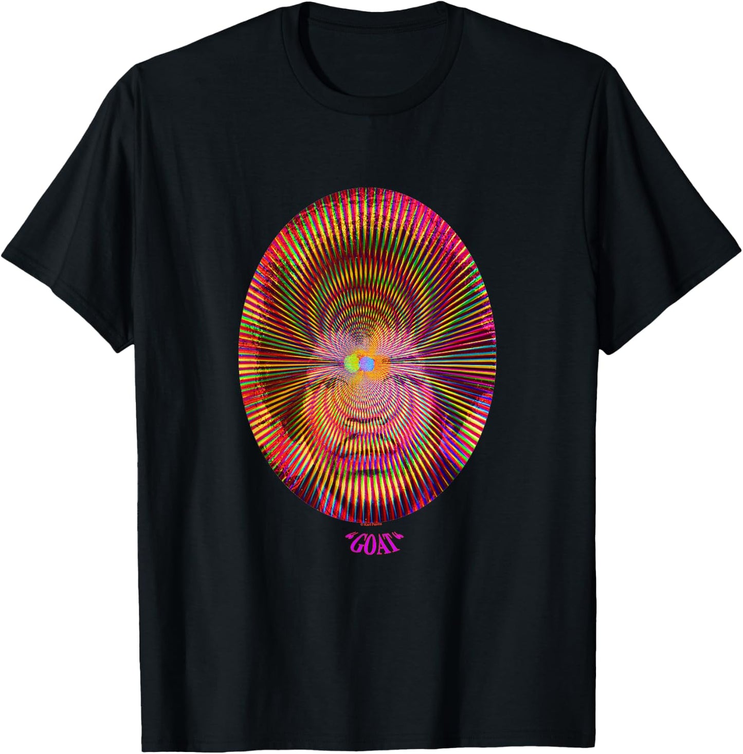Jimi Hendrix Psychedelic Third Eye GOAT Karl Ferris T-Shirt - T-Shirt | Black
