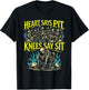 Heart Says Pit Knees Say Sit Skelett Lustiger Spruch Zitat T-Shirt - T-Shirt | Black
