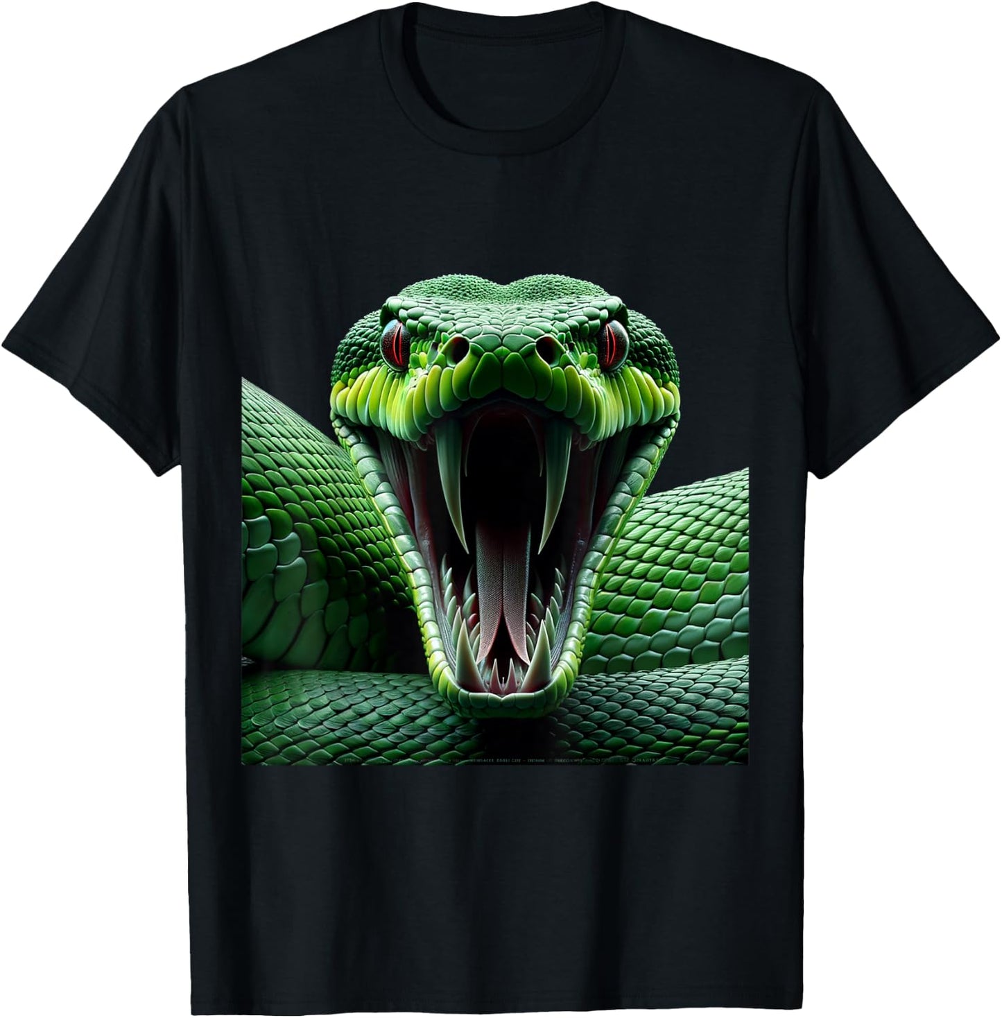 Green Anaconda Shirt Gothic Snake Venomous Serpent Reptile T-Shirt - T-Shirt | Black
