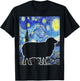 Sheep Starry Night Van Gogh Funny Sheep Farmer Lamb T-Shirt - T-Shirt | Black
