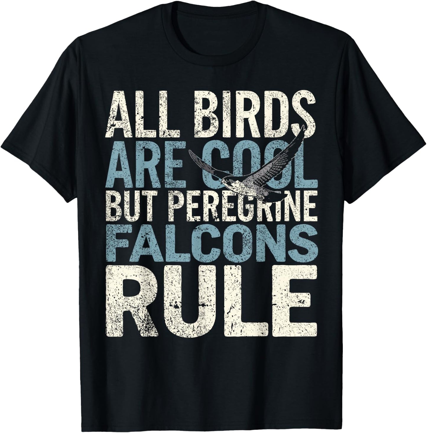 Falconer Peregrine Falcons Rule Falconry T-Shirt - T-Shirt | Black