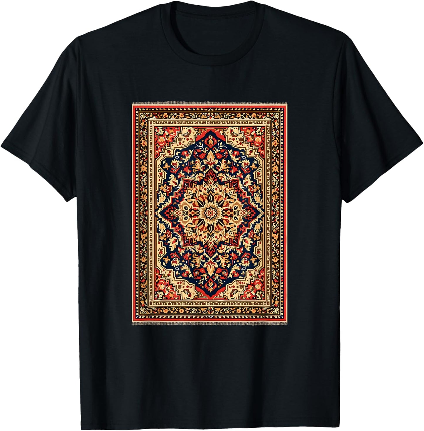 Persian Rug Persian Carpet And Men Persian Rug T-Shirt - T-Shirt | Black