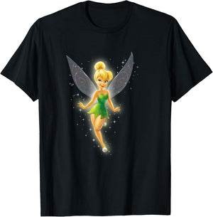 Tinkerbell Beautiful Fairy , Black, S T-Shirt - T-Shirt | Black