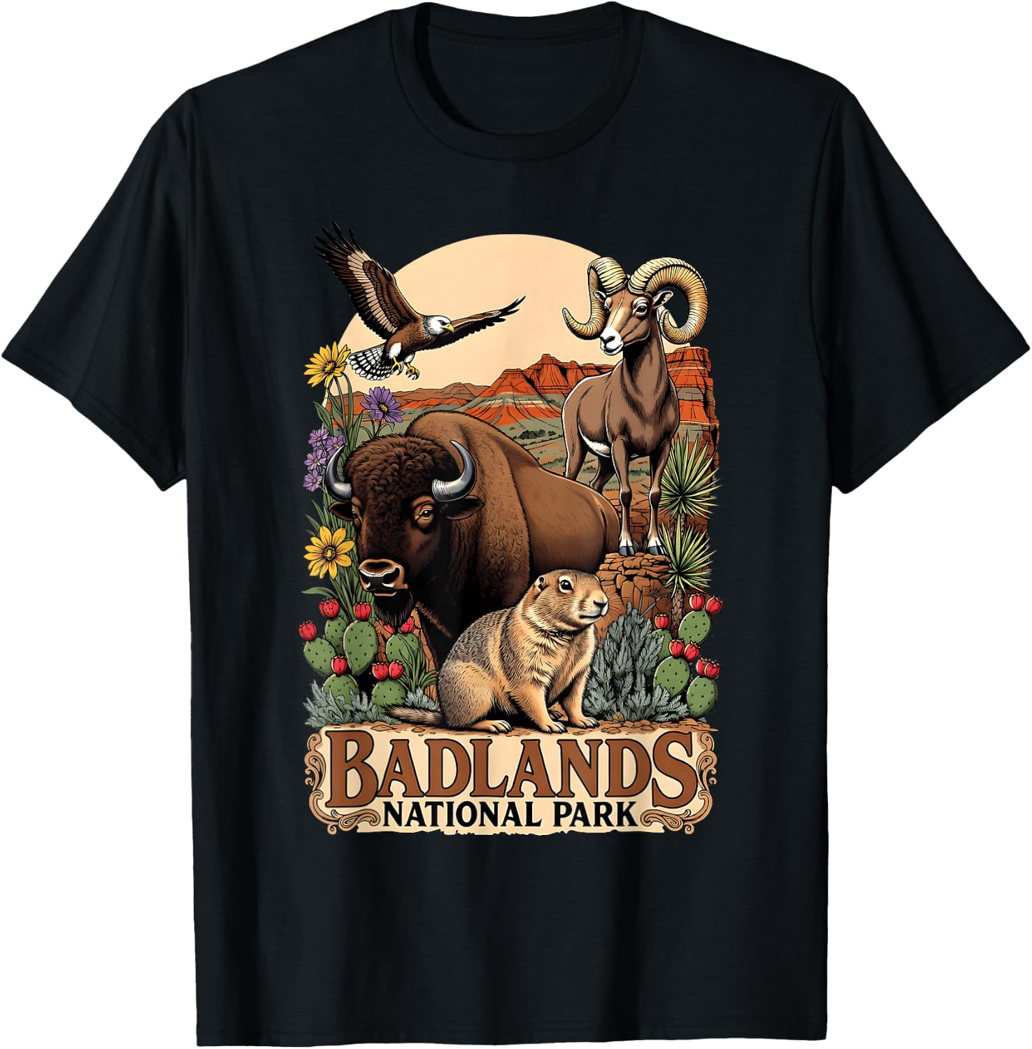Balands National Park South Dakota T-Shirt - T-Shirt | Black