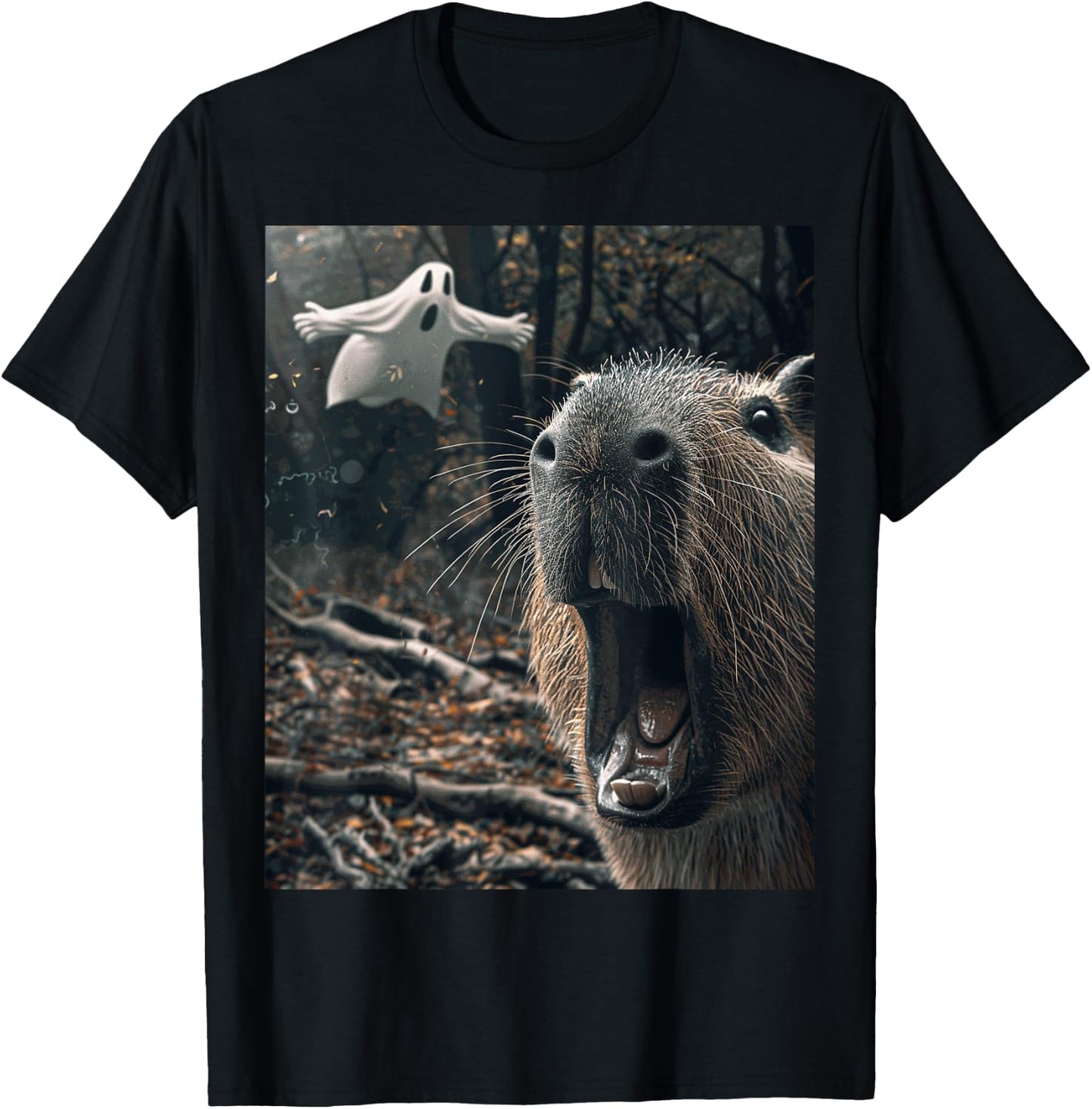 Funny Graphic Capybara T-Shirt - T-Shirt | Black