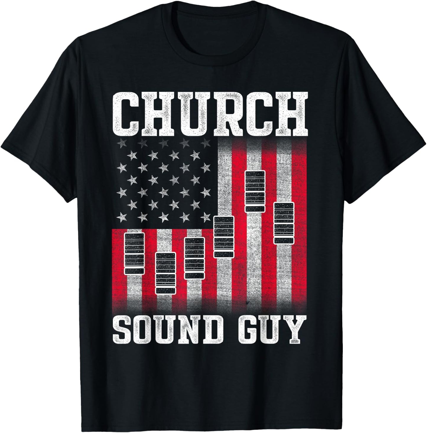 Church Sound Guy Instrument Audio Tech Engineer DA1 T-Shirt - T-Shirt | Black