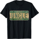 Best Uncle Ever Vintage Car Plate Father's Day Brother T-Shirt - T-Shirt | Black