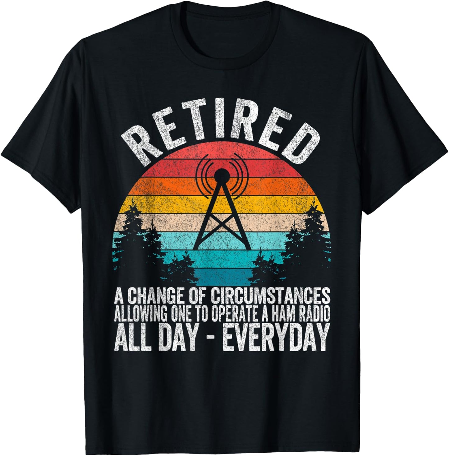 Funny Retired Definition Ham Radio Operator Amateur Radio T-Shirt - T-Shirt | Black