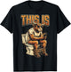 This is Bull Sitting On A Toilet Funny Vintage Graphics T-Shirt - T-Shirt | Black