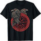 Retro Wikinger Kompass Vegvisir Nordic Rune Rabe T-Shirt - T-Shirt | Black