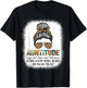 Antitude Leopard Plaid Messy Bun Aunty Nephew Gifts T-Shirt - T-Shirt | Black