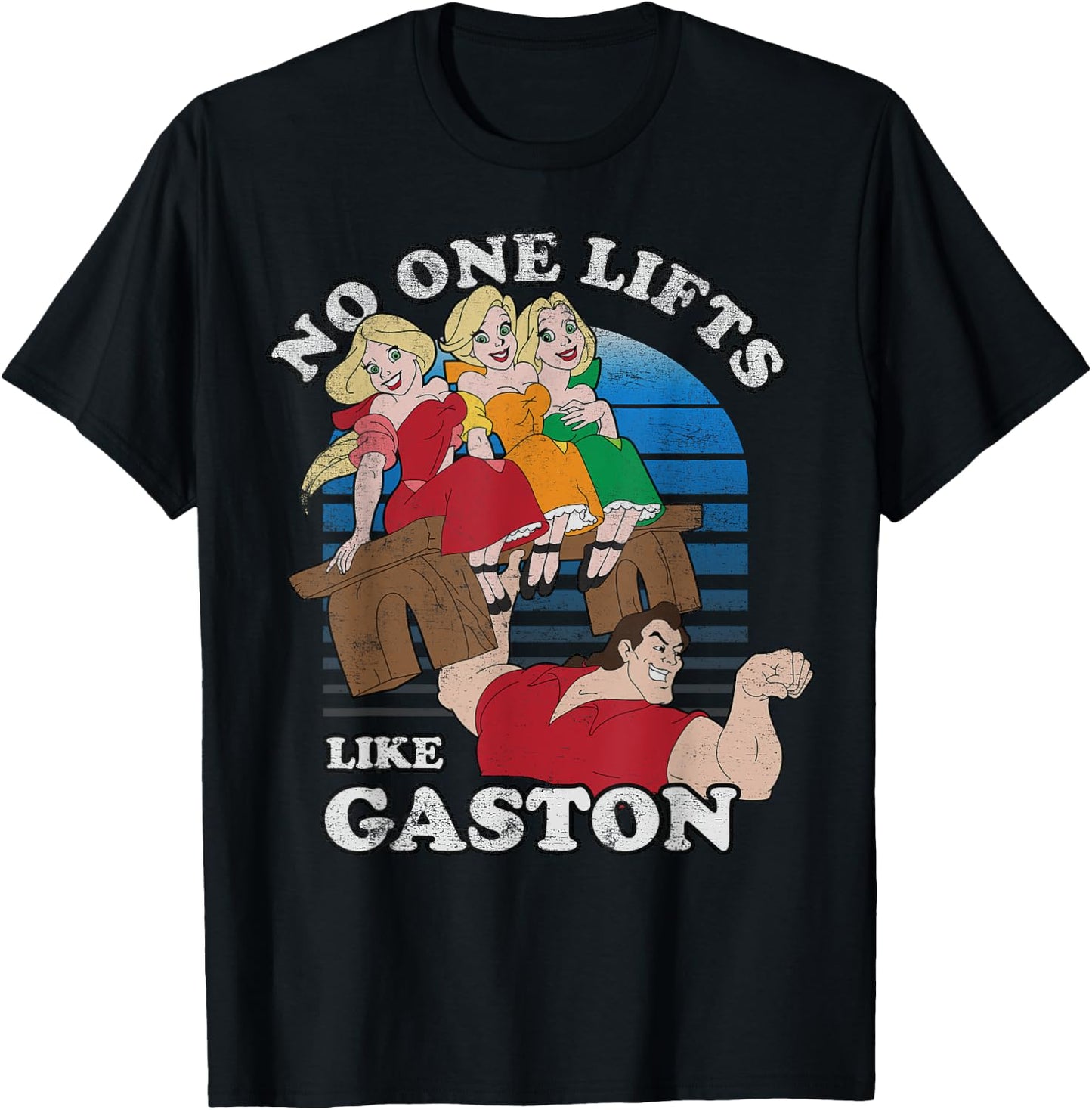 Disney Beauty and the Beast Lifts Like Gaston T-Shirt - T-Shirt | Black