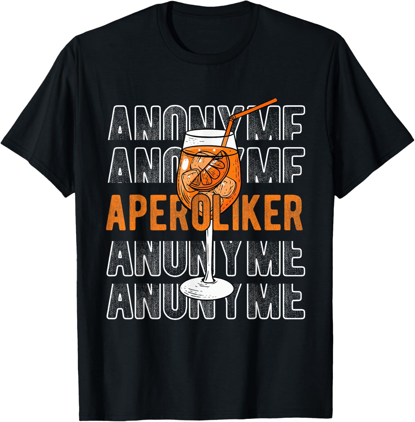 ANONYME APEROLIKER Cocktail Aperitif SPRITZ T-Shirt - T-Shirt | Black