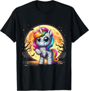 Mummy Unicorn Halloween Shirt Girls Unicorn Halloween T-Shirt - T-Shirt | Black