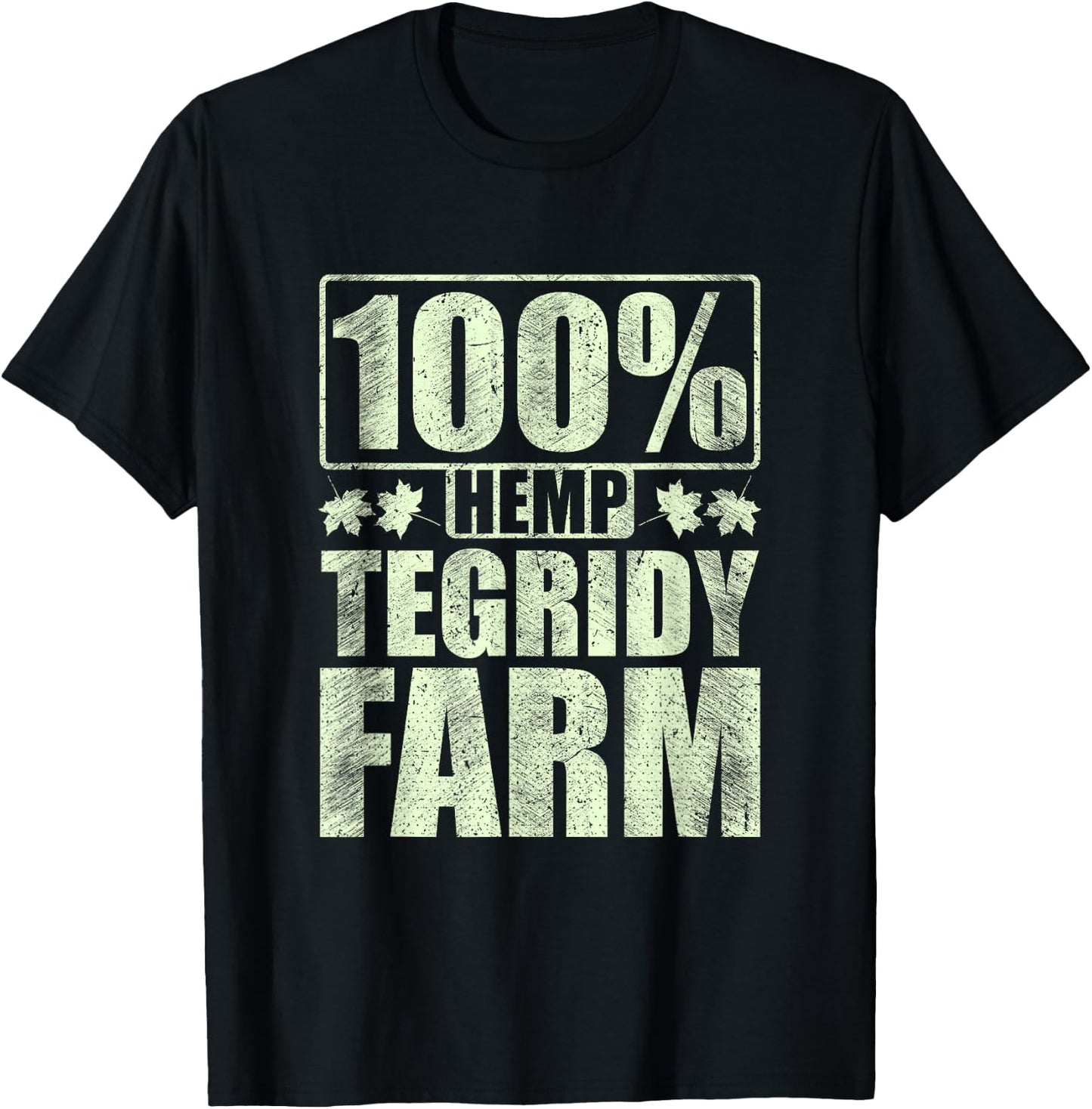 100% Hemp Tegridy Farm Funny Vintage Farm Gift T-Shirt - T-Shirt | Black
