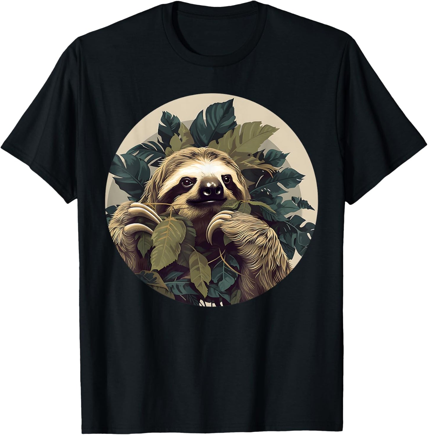 Slow Sleepy Shaggy Claws Design T-Shirt - T-Shirt | Black