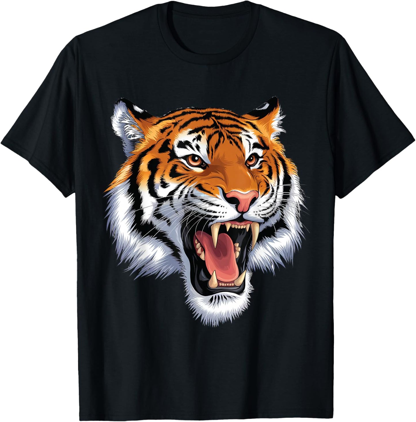 Tiger Roar Vintage Roaring Bengal Tiger Lovers T-Shirt - T-Shirt | Black