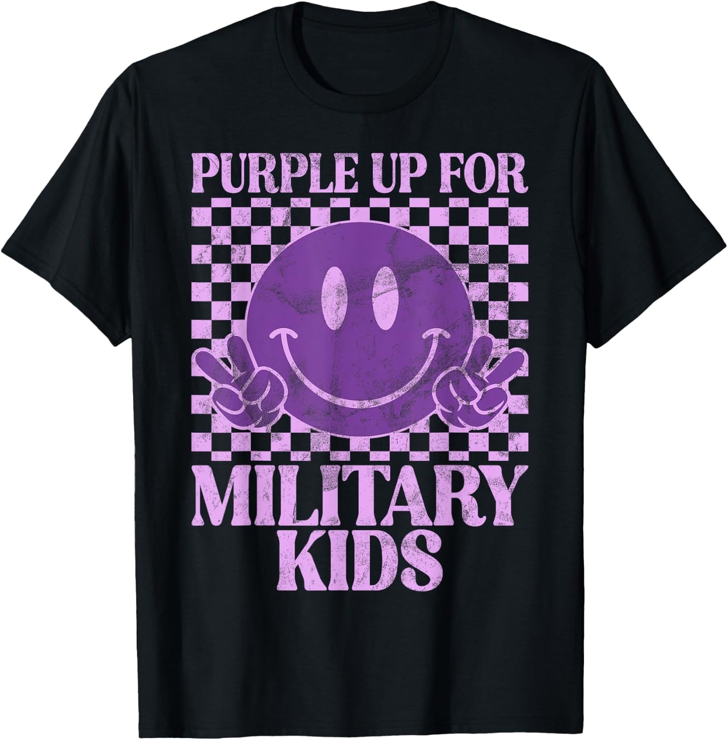 Purple Up For Military Kids, Militärkind, Violett T-Shirt - T-Shirt | Black
