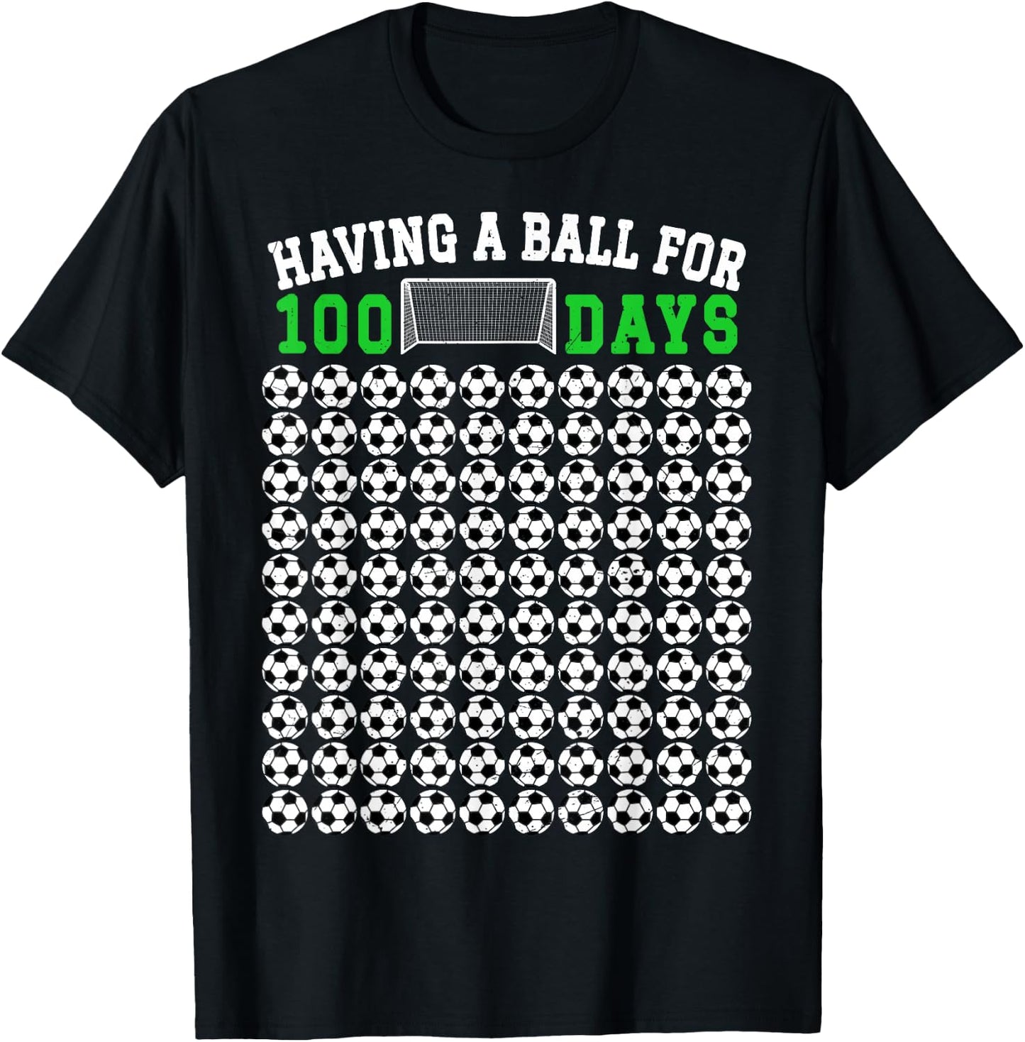 100 Days Of School Soccer 100th Day Of School For Boys Kids T-Shirt - T-Shirt | Black