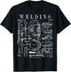 Welder Welding Mask Torch And Tools Vintage Patent Print T-Shirt - T-Shirt | Black