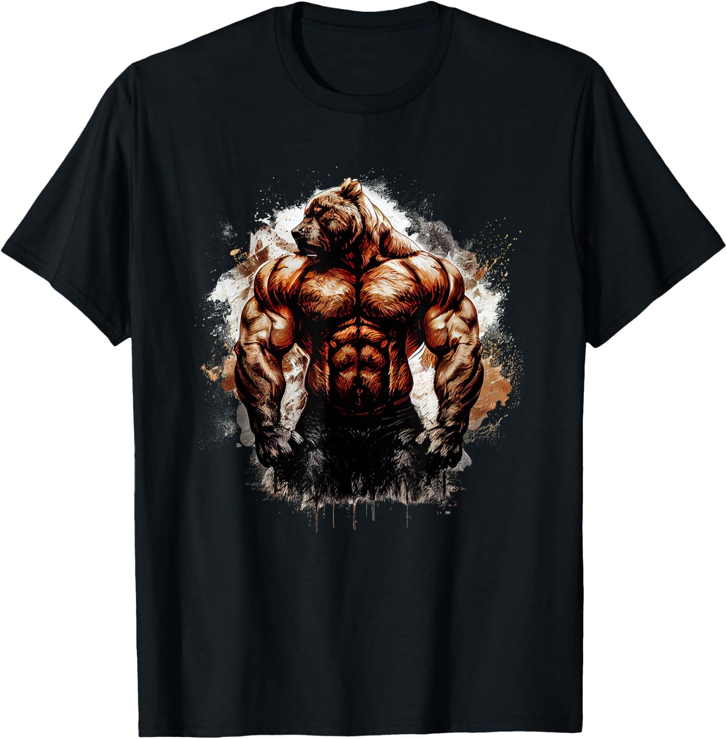 Grizzly Bear Gym Wear Bodybuilding Trainingsmotivation T-Shirt - T-Shirt | Black