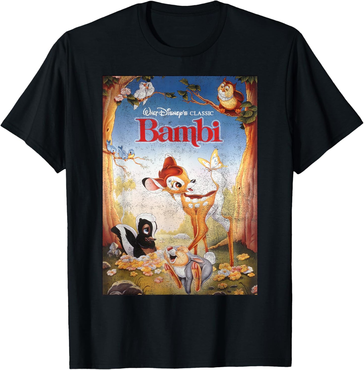 Disney Bambi Friendships Poster T-Shirt - T-Shirt | Black