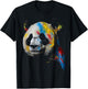 Großer Panda bunt Tier Panda Bär Zoo Kunst Panda T-Shirt - T-Shirt | Black