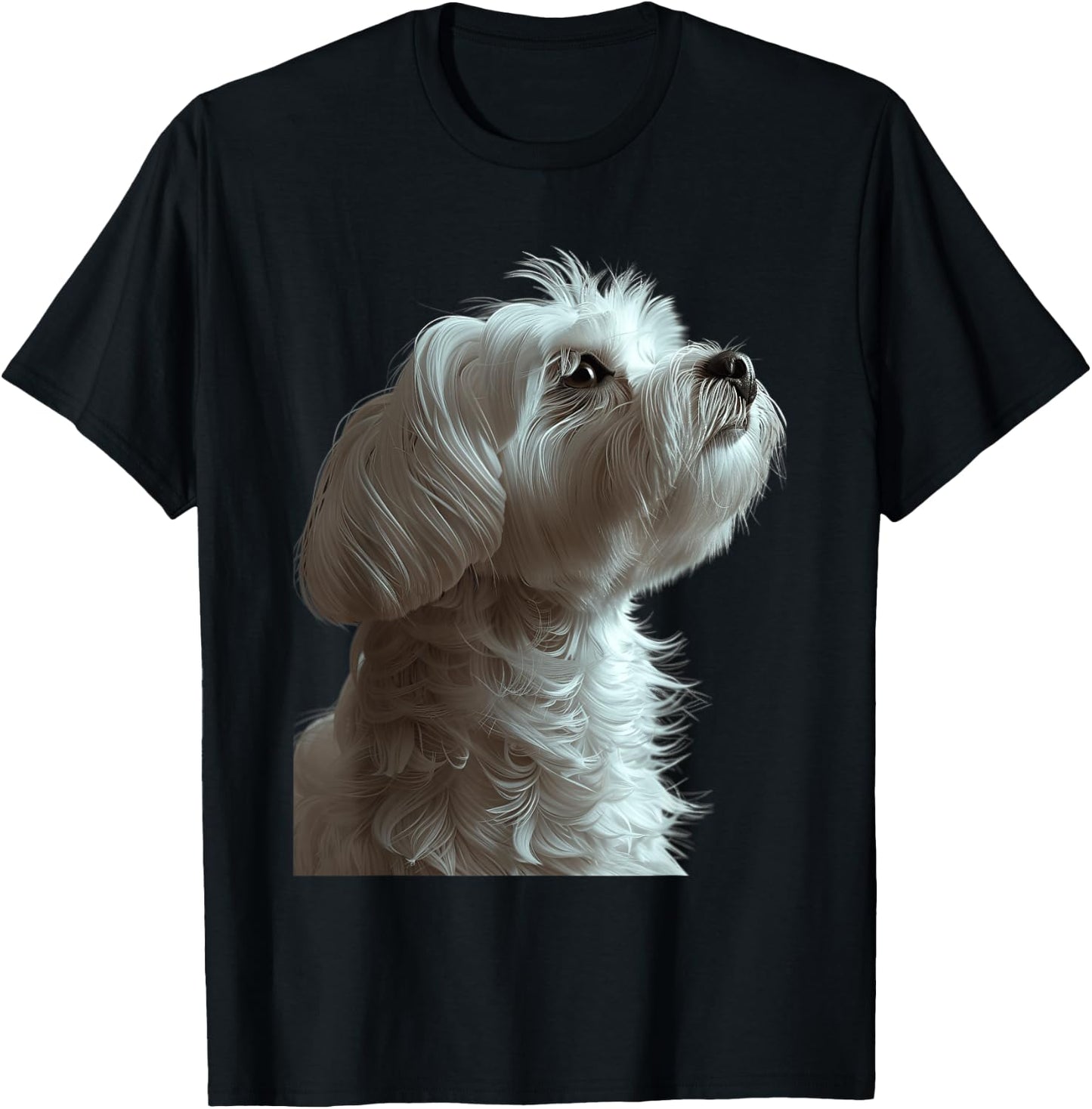 Maltese , black T-Shirt - T-Shirt | Black