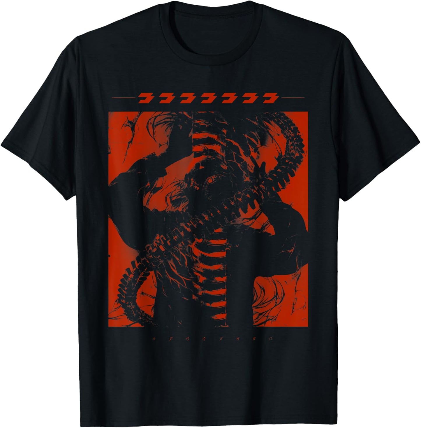 Futuristic Techwear Japanese Cyberpunk Harajuku Horror Punk , black T-Shirt - T-Shirt | Black