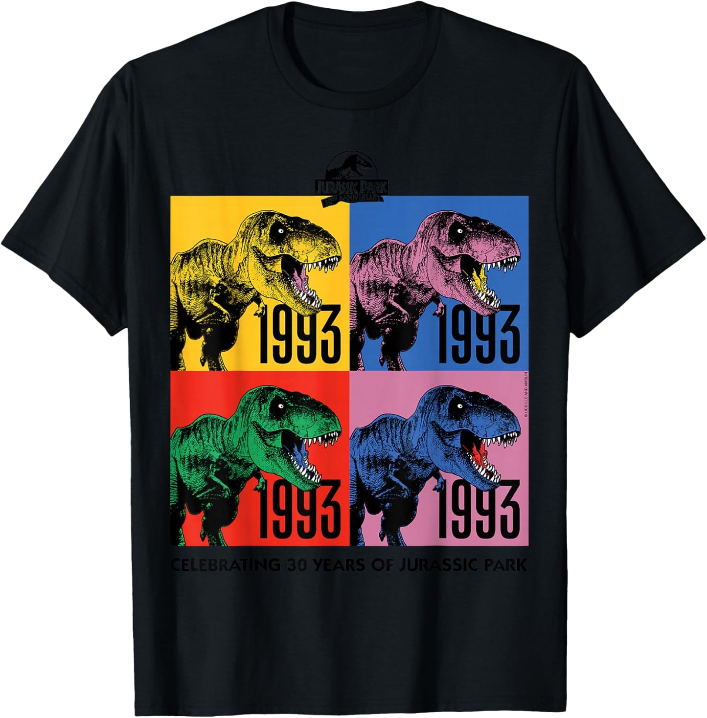 30-jähriges Jubiläum von Jurassic Park — 30 Jahre T-Shirt - T-Shirt | Black