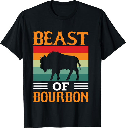 Beast of Bourbon Whiskey and Buffalo Lover T-Shirt - T-Shirt | Black