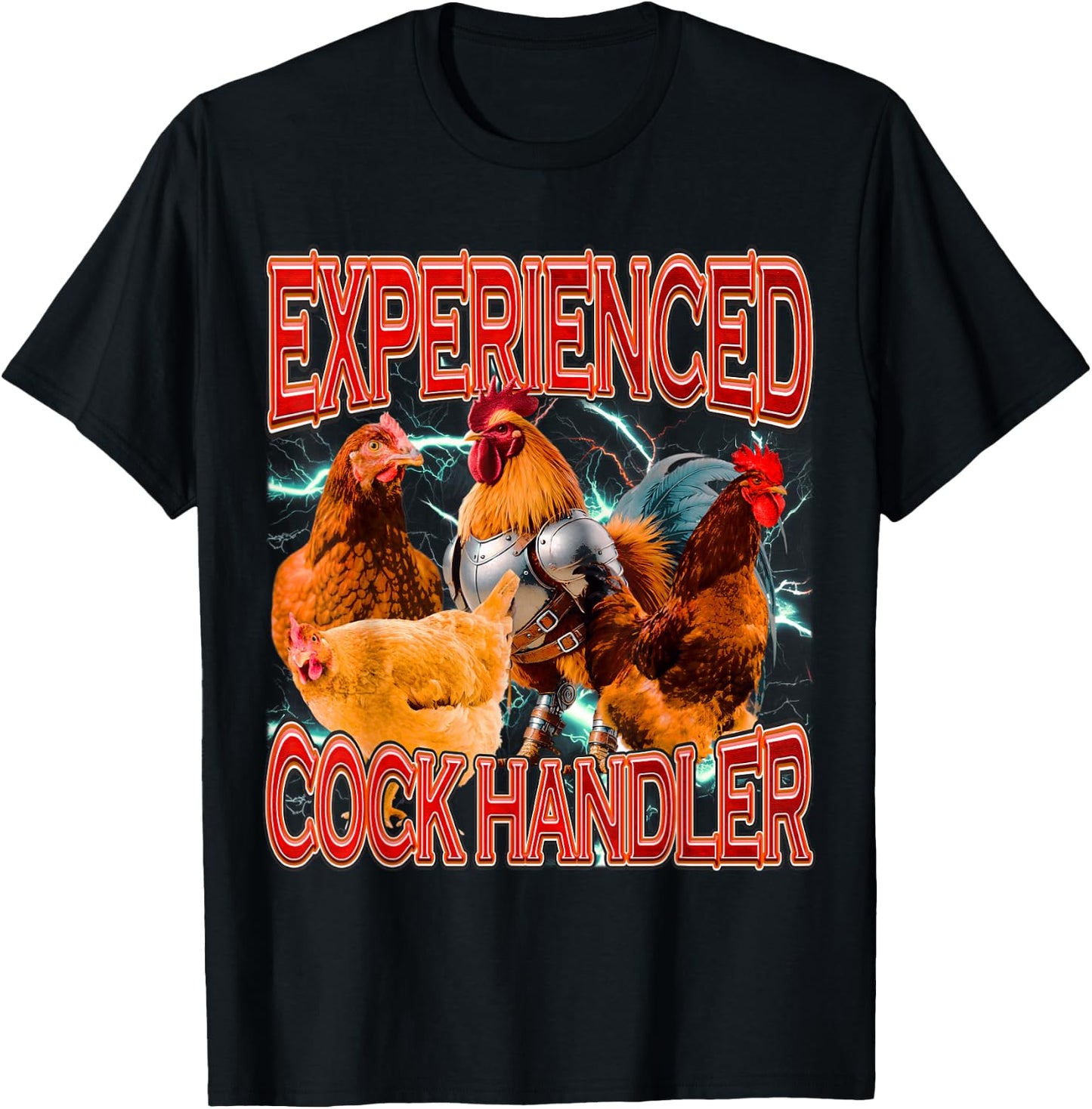 Funny Sarcastic Sayings Experienced Cock Handler Dank Meme T-Shirt - T-Shirt | Black