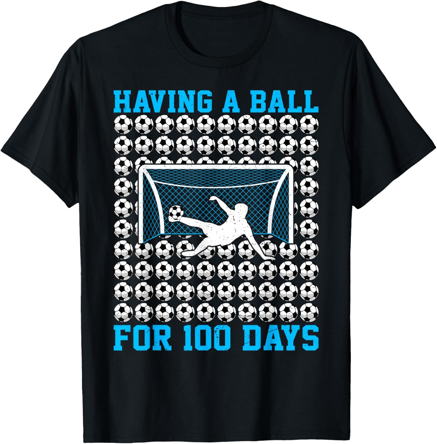 100 Days Of School Soccer 100th Day Of School For Boys Kids T-Shirt - T-Shirt | Black
