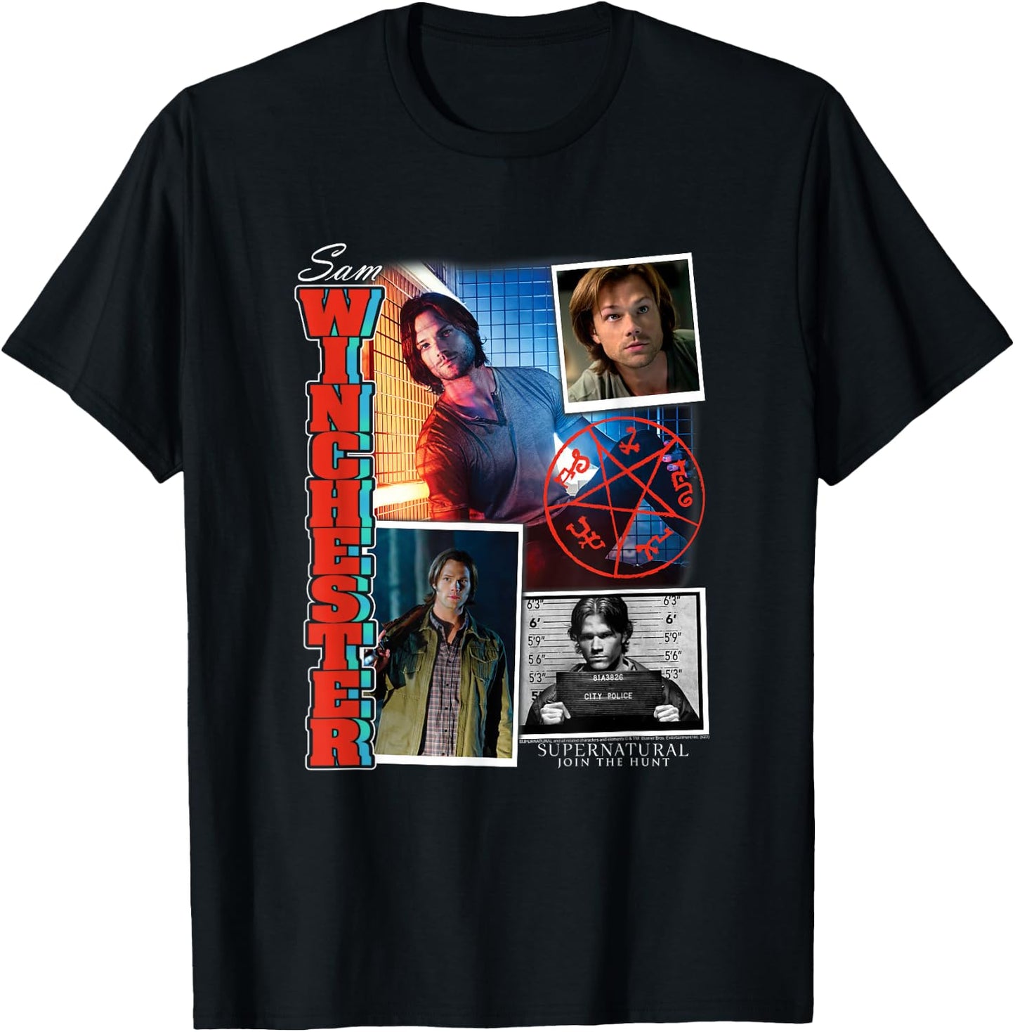 Supernatural Sam Winchester Collage T-Shirt - T-Shirt | Black